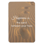 幸せとは砂の指の間の引用文 マグネット (縦)