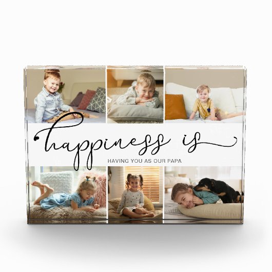 幸せとは私たちのパパ6の写真としてあなたを持っている フォトブロック (正面)