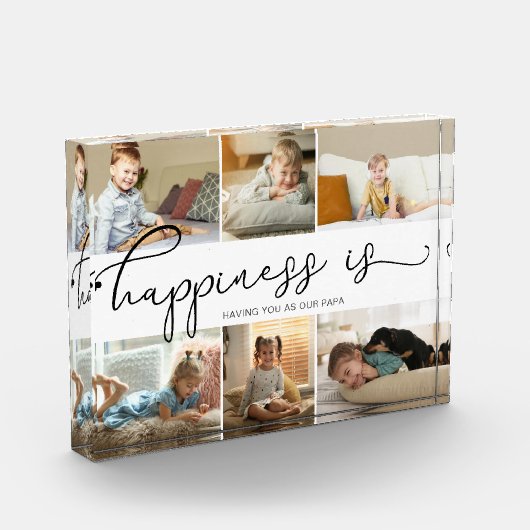 幸せとは私たちのパパ6の写真としてあなたを持っている フォトブロック (左)