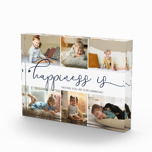 幸せとは私たちの祖父6写真コラージュとして フォトブロック (右)