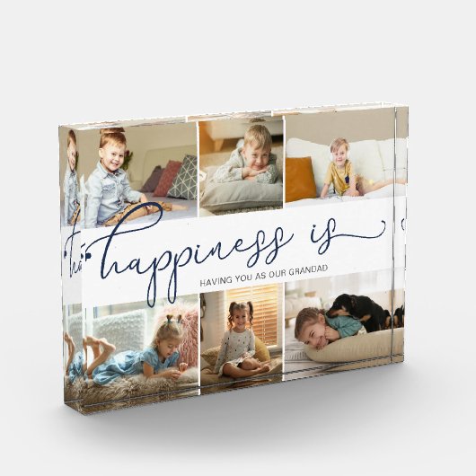 幸せとは私たちの祖父6写真コラージュとして フォトブロック (左)