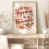 幸せとは自家製キッチンウォールアート ポスター