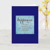 幸せとは、あなたの親友と結婚することだ カード (黄色い花)