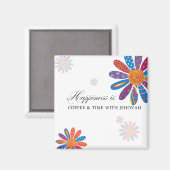 幸せとは…エホバとコーヒー&タイム マグネット (正面/裏面)