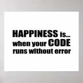 幸せとは、コードが誤走りなくなる場合である ポスター (正面)