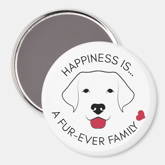 「幸せとは…」ファーエバーファミリーラウンドマグネット マグネット (正面/裏面)