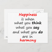 幸せとは… ポストカード (正面/裏面)