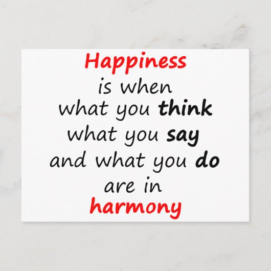 幸せとは… ポストカード (正面)