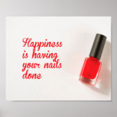 幸せとは、爪、 ネイルを行うこと、ネイルサロン ポスター (正面)