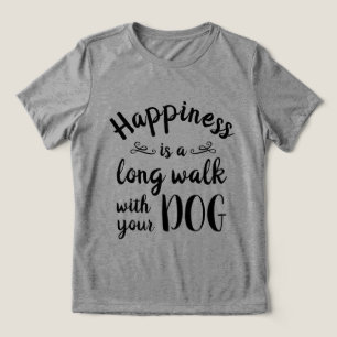 幸せとは…犬おもしろいのTシャツ トライブレンドTシャツ