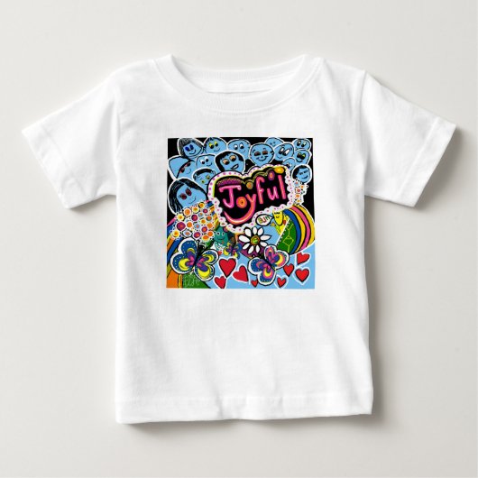 幸せと一体感を祝う ジョイヴィブス ベビーTシャツ (正面)