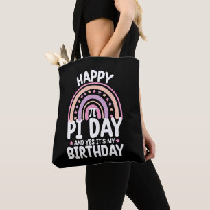 幸せなηの日 私の誕生日です 数学 レインボー トートバッグ