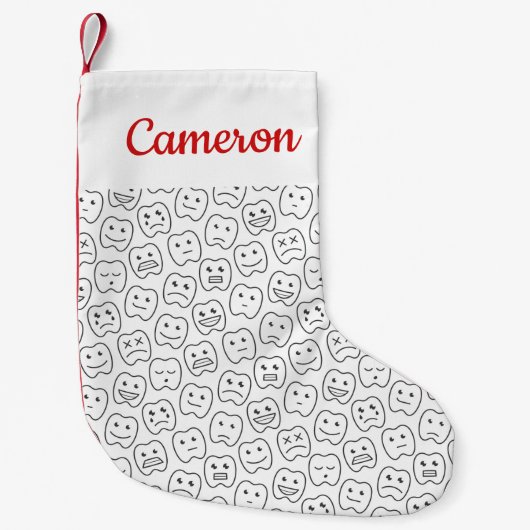 幸せなあなたの一流の|を教えますパターンを加えて下さい スモールクリスマスストッキング (正面)