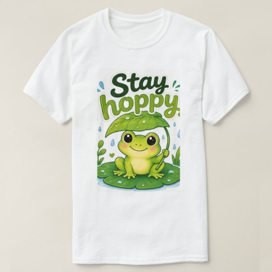 幸せなうさぎでいてね Tシャツ (デザイン正面)