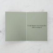 幸せなうるう年の誕生日、雑談の鳥カード カード (内部)