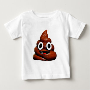 幸せなおもしろいウンチ ベビーTシャツ
