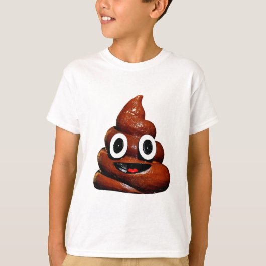 幸せなおもしろいウンチ Tシャツ (正面)