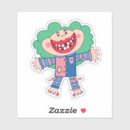 幸せなおもしろい女 シール