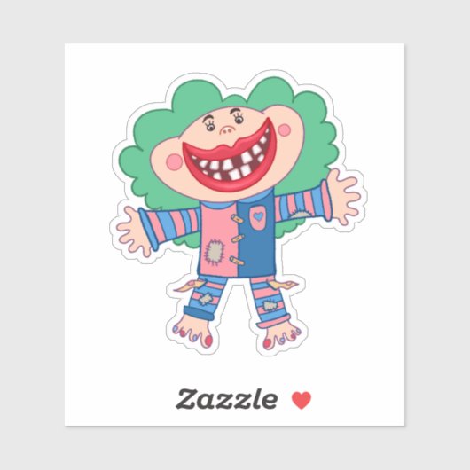 幸せなおもしろい女 シール (シート)