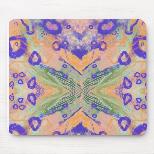 幸せなおもしろい色の鏡イメージマウスパッド マウスパッド (正面)