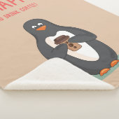 幸せなおよび飲み物のコーヒーがあって下さい シェルパブランケット (3/4)