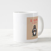 幸せなおよび飲み物のコーヒーがあって下さい ジャンボコーヒーマグカップ (正面右)