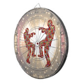 幸せなお祝いのプリント: ゾンビの月のダンス ダーツボード (正面右)