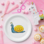 幸せなかたつむり|愛らしい動物 ペーパープレート (パーティー)
