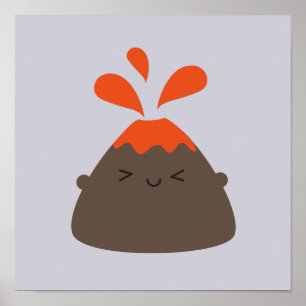 幸せなかわいいの火山 ポスター