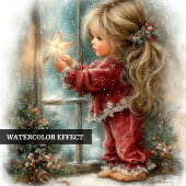 幸せなかわいい女の子の冬のシーングリーティングカード シーズンカード