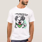 幸せなかわいい子犬愛犬家 Tシャツ (正面)