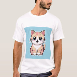幸せなかわいい猫の大きな笑顔 - パステルキテン ✨🐾 Tシャツ