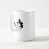 幸せなか怒っている顧客のマグ コーヒーマグカップ (正面左)