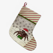幸せなくものパーソナライズなクリスマスのストッキング ラージクリスマスストッキング (正面 (吊り時))