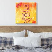 幸せなことをする キャンバスプリント (インサイチュ (寝室))