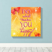 幸せなことをする キャンバスプリント (インサイチュ (ウッドフロア))