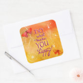 幸せなことをする スクエアシール (封筒)