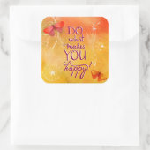 幸せなことをする スクエアシール (バッグ)