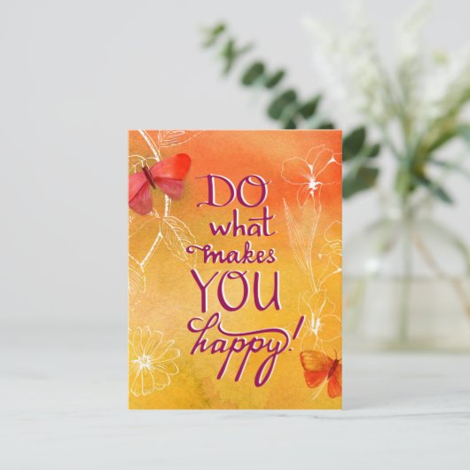 幸せなことをする ポストカード (スタンド正面)