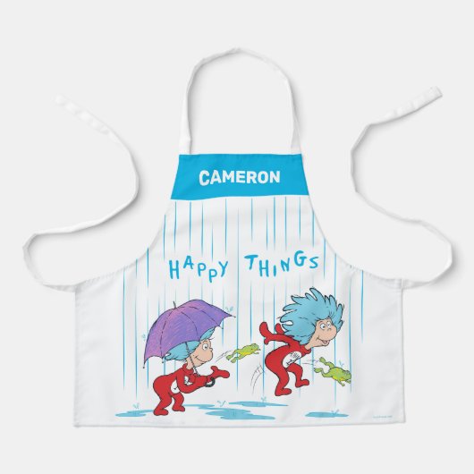 幸せなこと二つ エプロン (正面)