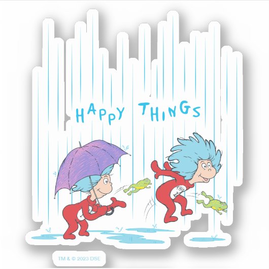 幸せなこと二つ シール (正面)