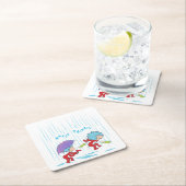 幸せなこと二つ スクエアペーパーコースター (インサイチュ)