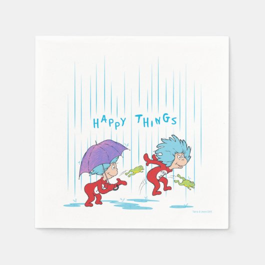 幸せなこと二つ スタンダードカクテルナプキン (正面)