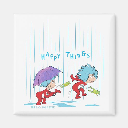 幸せなこと二つ マグネット (正面)