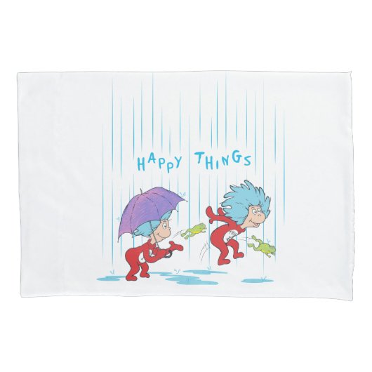 幸せなこと二つ 枕カバー (正面)