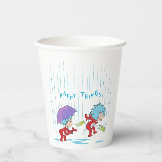 幸せなこと二つ 紙コップ (正面)