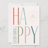 幸せなこと 招待状 (正面)