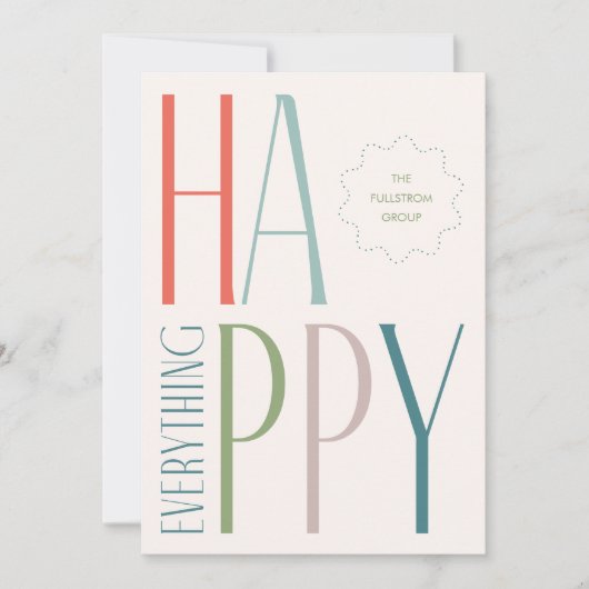 幸せなこと 招待状 (正面)