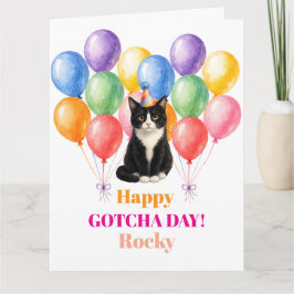 幸せなご契約記念日 タキシード猫 ペット カード