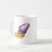 幸せなしかしてきぱきとしている小さいヤドカリ コーヒーマグカップ (正面左)